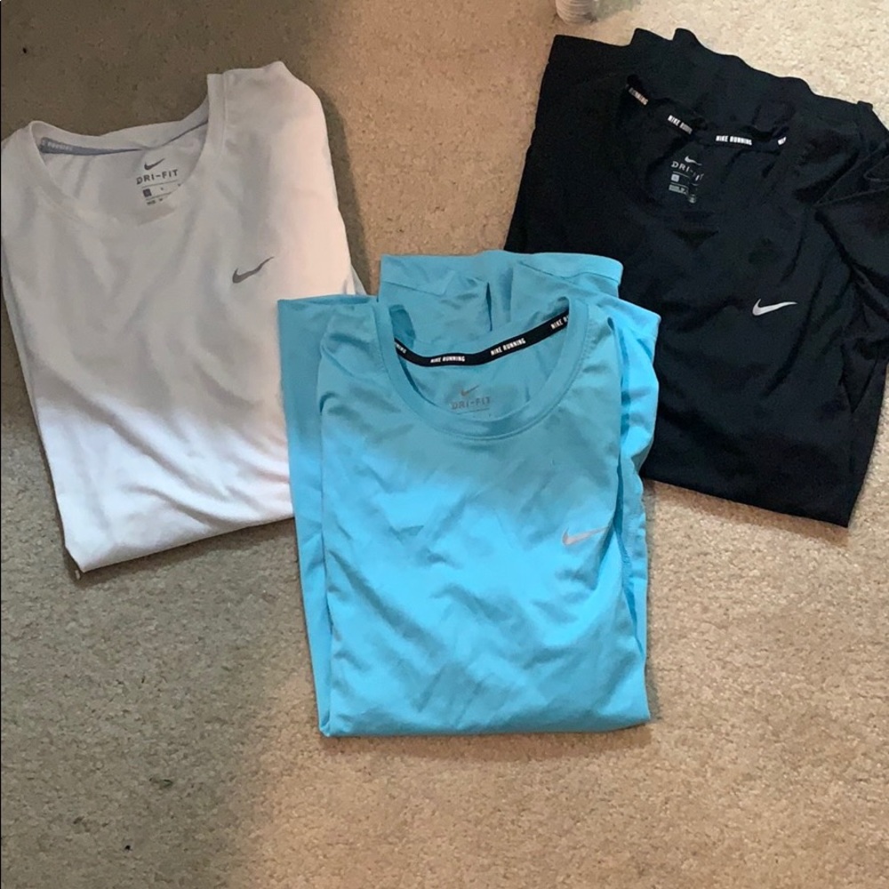 3 Nike dryfit running shirts